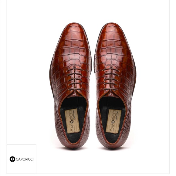 CAPORICCI 2542 Golden Brown Real Alligator Shoes - Picture 3 of 8